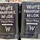 White Fragrance Musk Toilet 2-PLY 12 Rolls Pulp 100% (2 Bags)