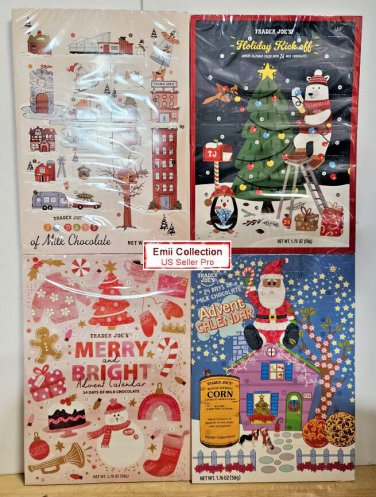 Trader Joe&acirc;��s 2024 Advent Calendar 24 Milk Chocolate Figures 1.76oz (4 Randoms)