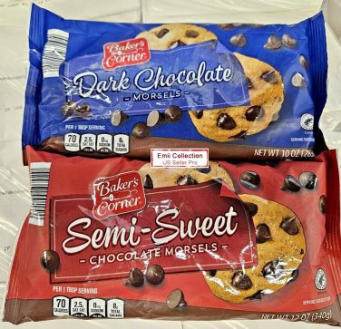 Baker's Corner Dark & Semi-Sweet Chocolate Morsels (2 Bags)