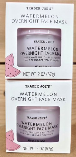 Trader Joe's Watermelon Overnight Face Mask 2oz 57g (2 Jars)