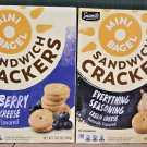 Savoritz Mini Bagel Sandwich Crackers Blueberry & Everything Seasoning (2 Boxes)