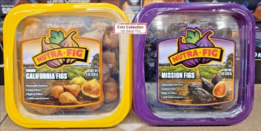 Natra Fig Golden California Figs and Mission Figs 8oz 226g (2 Tubs)