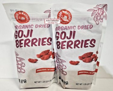 Made in Nature Organic Sun-Dried Unsulfured GOJI Berries 20oz 567g (2 Bags)