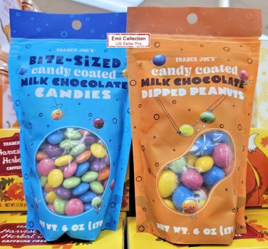 Trader Joe's Bite Sized Candy Coated Milk Chocolate Candies 6oz 170g (2 Bags)