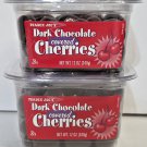 Trader Joe's Dark Chocolate covered Cherries, 12oz 340g (2 Tubs)