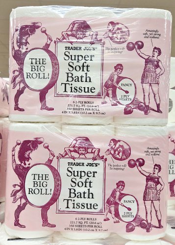 Trader Joe's Super Soft Bath Tissue 6 Big Rolls 2-PLY (2 Bags)