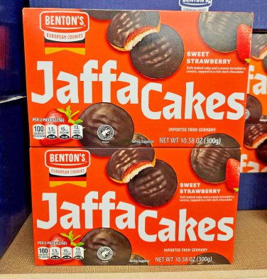 Benton&acirc;��s Jaffa Cakes Zingy Strawberry 10.58oz 300g (2 Boxes)
