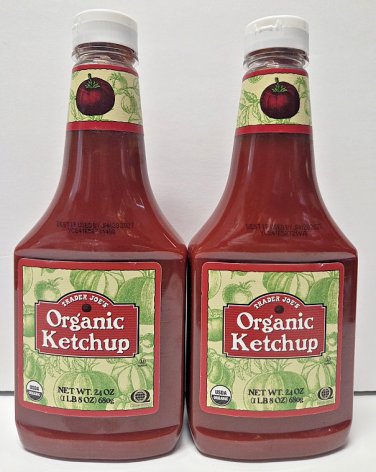 Trader Joe's Organic Ketchup 24oz 680g (2 Bottles)