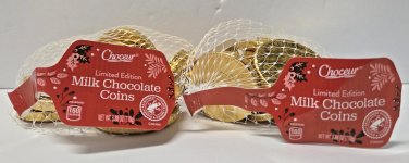 Choceur Limit Edition Milk Chocolate Coins 3.88oz 110g (2 Net Bags)