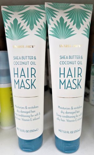 Trader Joe's Shea Butter & Coconut Oil Hair Mask 5.1fl oz 150ml (2 Tubes)