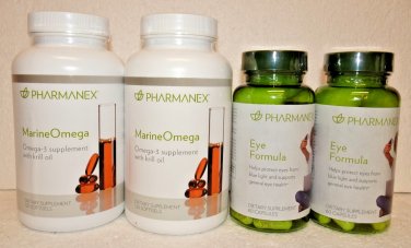 Nu Skin Nuskin Pharmanex Eye Formula & Marine Omega MarineOmega (4 Bottles)