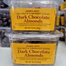 Trader Joe's Sea Salt Turbinado Sugar Dark Chocolate Almonds 10oz 284g (2 Tubs)