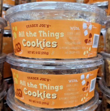 Trader Joe's All the Things Cookies 9oz 255g (2 Tubs)
