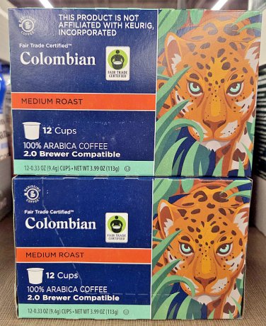 Barissimo Colombian Medium Roast 12 Cups Coffee 3.99oz 113g (2 Boxes)