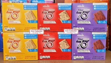 Millville Fiber NOW 70 Calories Soft Baked Bars Lemon Chocolate Cinnamon Bundle