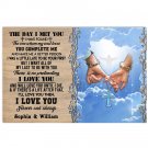 Custom Name Jesus Couple The Day I Met You Horizontal Poster, Canvas For Easter Holidays