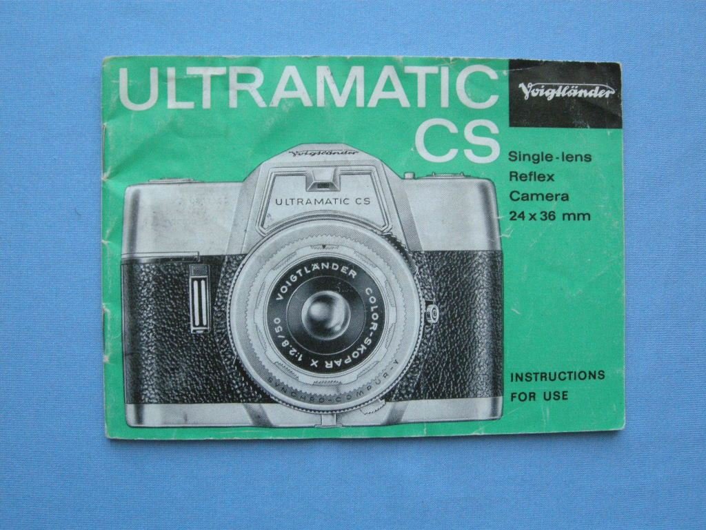 Vintage Voigtlander Ultramatic CS Original Instructions Manual