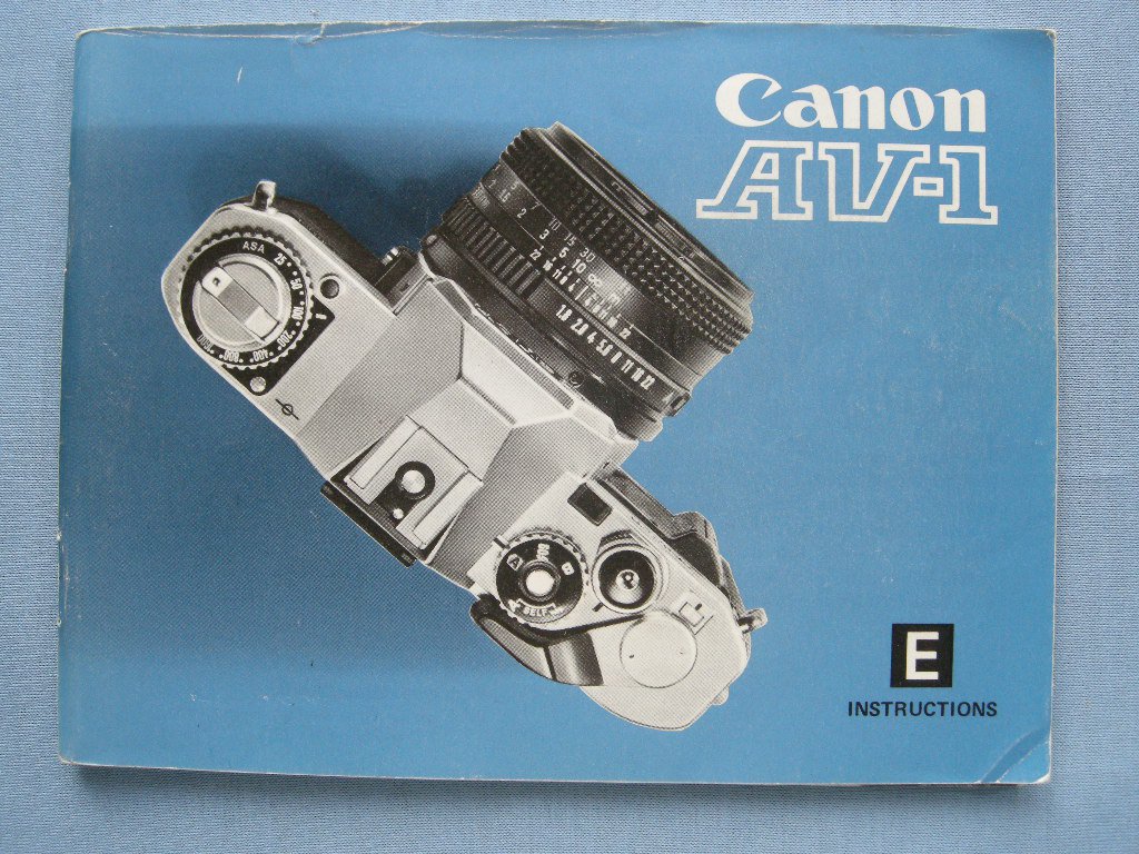 Vintage Canon AV-1 Original Instructions Manual