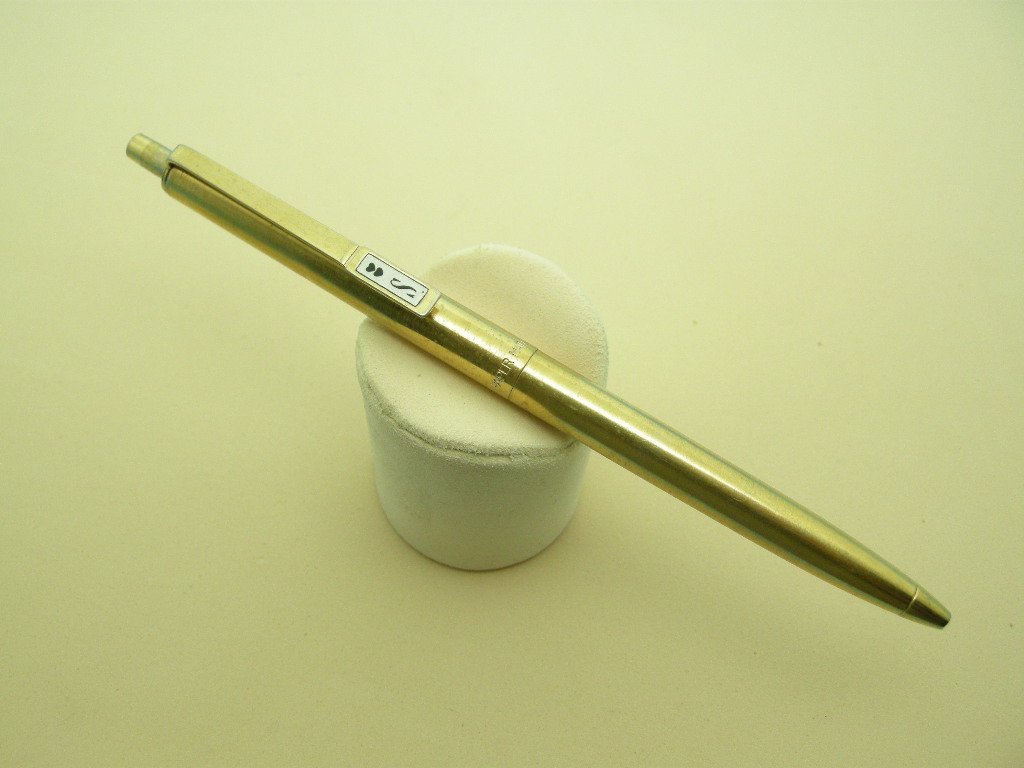 Vintage Paper Mate Original Ballpoint Pen Golden Model with Original Empty Refill