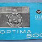 Vintage Agfa 2650 Optima 500 Original Instruction Manual in German