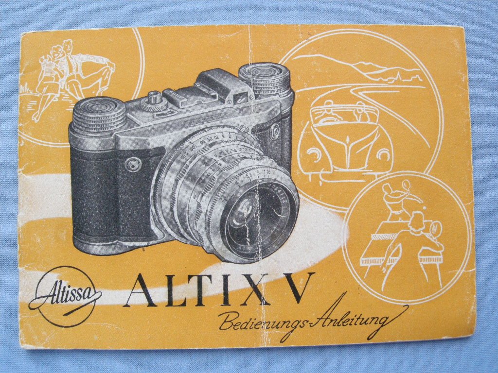 Vintage Altissa Altix V Original Instruction Manual in German
