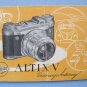 Vintage Altissa Altix V Original Instruction Manual in German