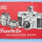 Vintage Braun Paxette IIM Original Instruction Manual