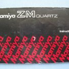Vintage Mamiya ZM Quartz Original Instruction Manual