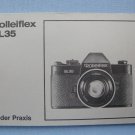 Vintage Rolleiflex SL35 Original Instruction Manual in German
