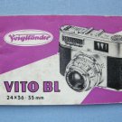 Vintage Voigtlander Vito BL Original Instruction Manual