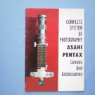Vintage Asahi Pentax Original M42 Lenses & Accessories Manual / Brochure