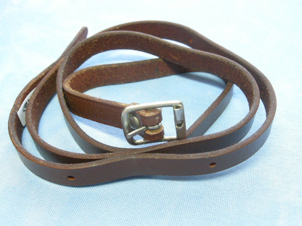 Rare Vintage Genuine Leather Strap 870*10 mm with Original Metal Buckle