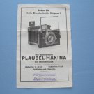 Rare Vintage Plaubel Makina Original sales Brochure in German