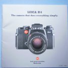 Vintage Leica R4 Original sales Brochure