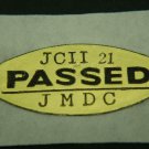 Vintage JCII 21 PASSED Original Control Quality Sticker