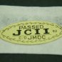Vintage JCII 82 PASSED Original Control Quality Sticker