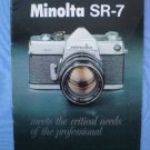Vintage Minolta SR-7 Original Sales Brochure