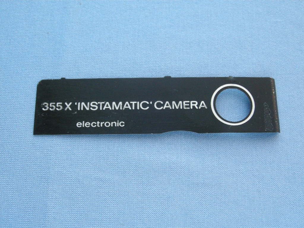 Kodak Instamatic 355X Original Front Nameplate