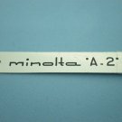 Vintage Minolta A-2 original Camera Nameplate