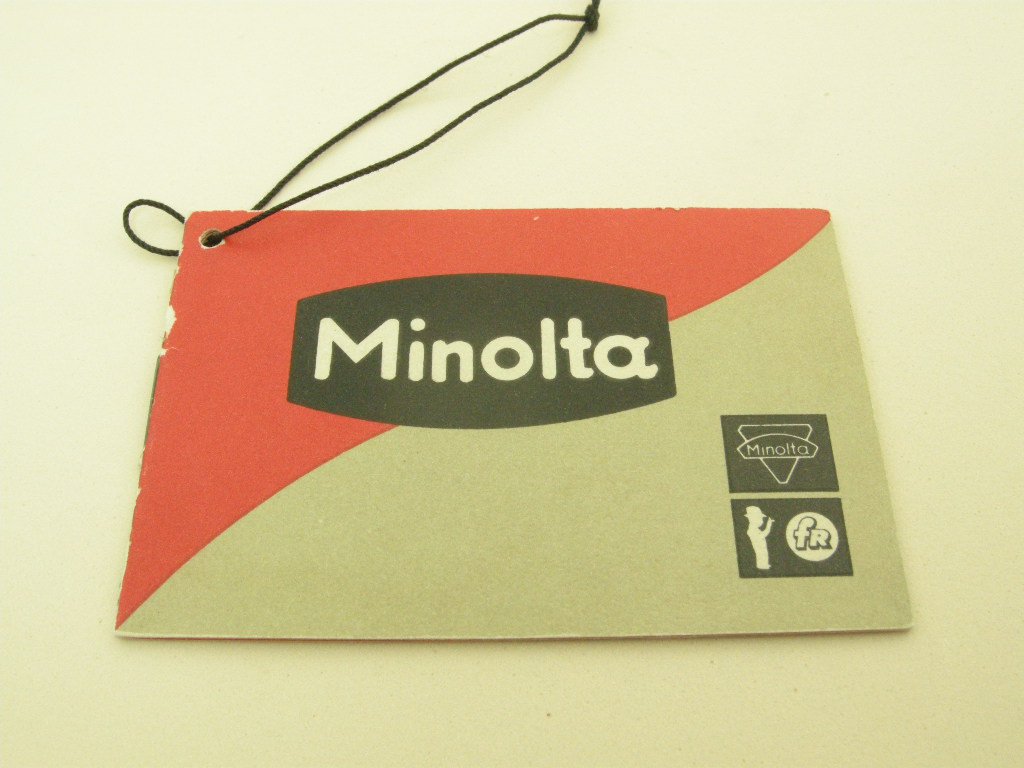 Rare Vintage Minolta Label from A-2 Model