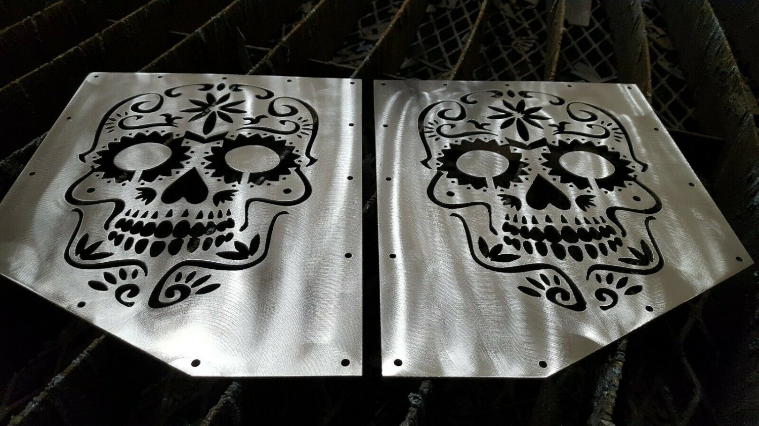 8401 fits JEEP CHEROKEE HOOD VENTS XJ MJ ZJ WJ VENTS Sugar Skull Bare