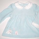 GYMBOREE NWT Snow Princess Blue Velour Top 12-18m