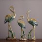 Hand painted crane large living room TV cabinet porch wine cabinet desktop resin ornaments
