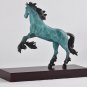 Pure copper boat wooden base horse handicraft ornaments