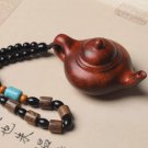 handle, wooden small pot ornament, sandalwood small teapot