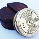 VINTAGE ROBERT FROST CALENDAR POEM ANTIQUE BRASS COMPASS 100 YEAR ENGRAVED gift
