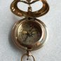 Antique Nautical Sundial Compass With Push Button Handmade/Collectible Gift Item