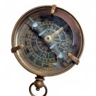 Antique Vintage Brass Flat Compass London Dollond Maritime Collectible Compass