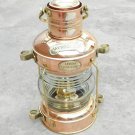 COPPER ANCHOR & NAUTICAL BRASS OIL LAMP MARITIME SHIP HANGING COPPER HANDMADE