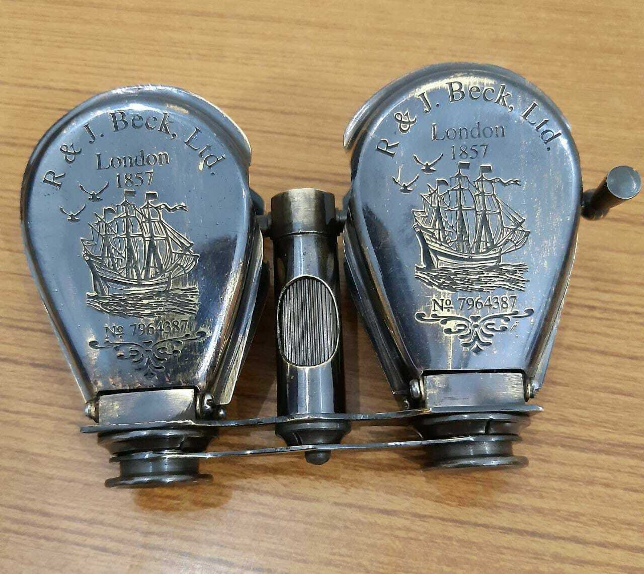 Vintage- Brass Antique Telescope  Monocular R&J (3 inch, Black)